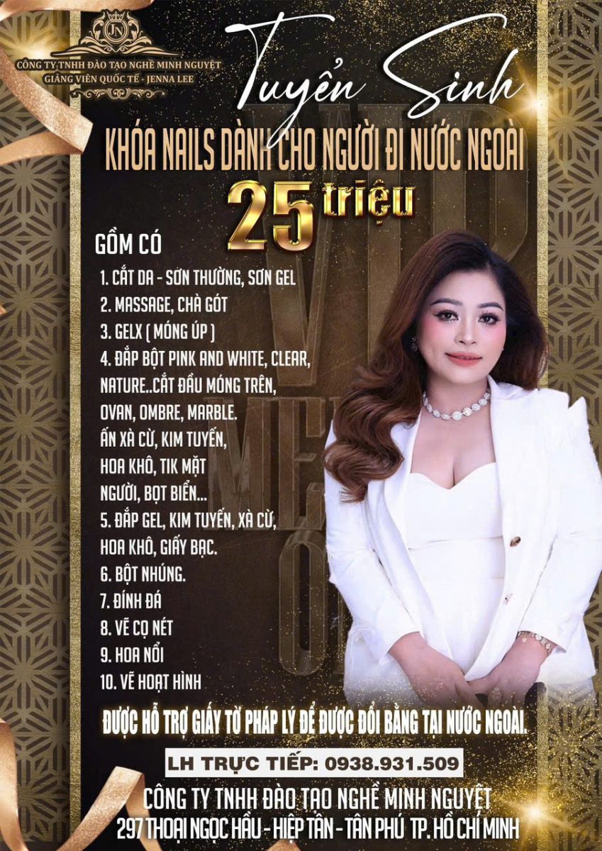 NAIL CHUYÊN NGHIỆP CHO NGƯỜI ĐI NƯỚC NGOÀI
